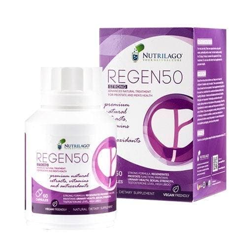 Urtica Dioica, Pygeum africanum, Saw Palmetto, REGEN50 strong capsules Nutrilago - UKDorf 