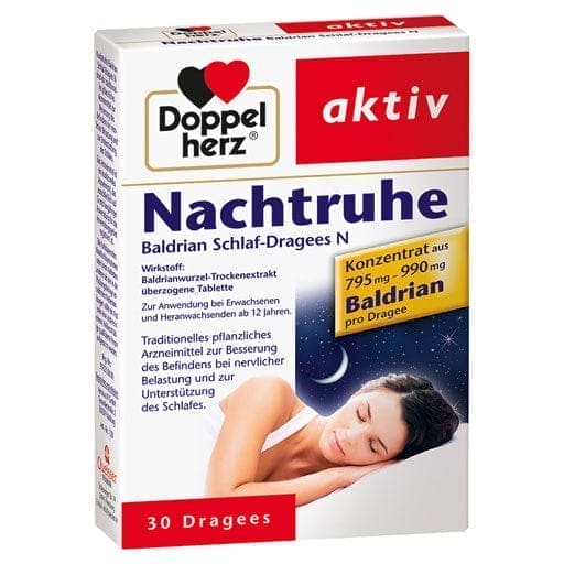 Valerian root extract, valerian root sleep, DOPPELHERZ night rest valerian sleep dragees N - UKDorf 