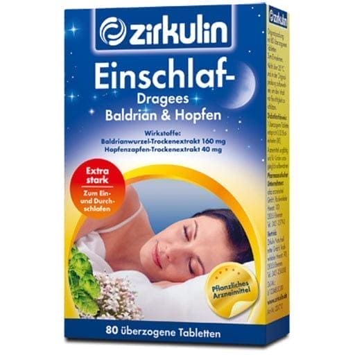 Valerian root, hop cone, ZIRKULIN sleep disorders, dragees valerian + hops - UKDorf 