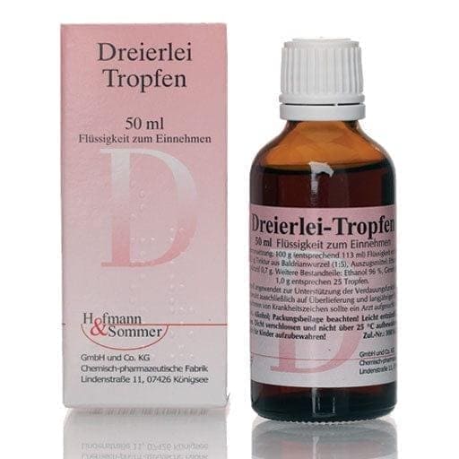 Valerian tincture, mint oil, THREE (dreierlei) drops - UKDorf 