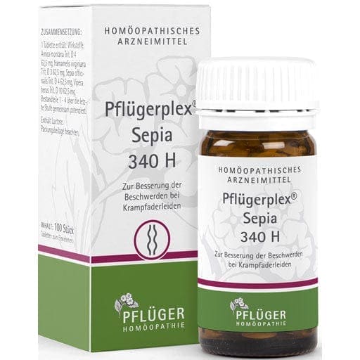 Varicose veins treatment, How to ease varicose veins, PFLUEGERPLEX Sepia 340 H tablets - UKDorf 