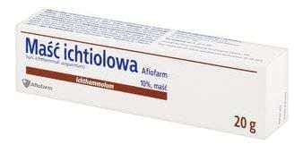 Vasoconstriction, ulcer, acne, Ichthyol ointment 20g - UKDorf 