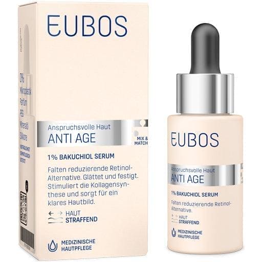 Vegan anti-ageing serum uk, wrinkle reduction, EUBOS ANTI-AGE 1% Bakuchiol Serum - UKDorf 