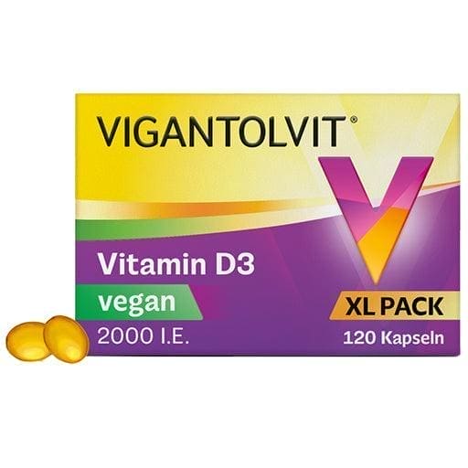 Vegan vitamin k2 and d3, vitamin d3 vegan, VIGANTOLVIT 2000 IU soft capsules - UKDorf 