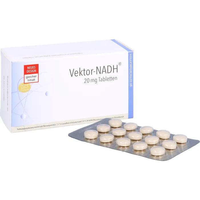 VEKTOR NADH, nicotinic acid amide, maltodextrin, mannitol, 20 mg lozenges - UKDorf 