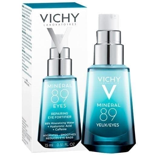 VICHY MINERAL 89 eyes, natural hyaluronic acid, wheat, pure caffeine - UKDorf 