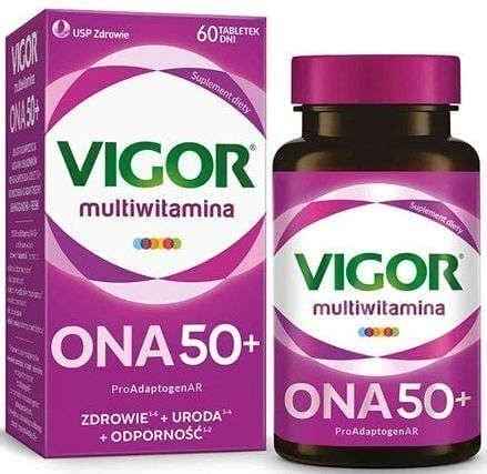 VIGOR multivitamins FOR HER 50+, multivitamins for women, reishi, ashwagandha