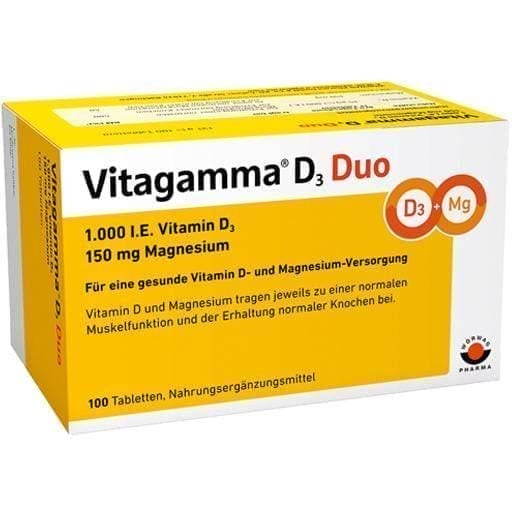 VITAGAMMA D3 Duo 1,000 IU Vitamin D3 magnesium UK