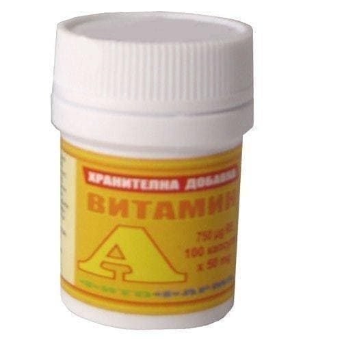 VITAMIN A 750mkg. 100 capsules UK