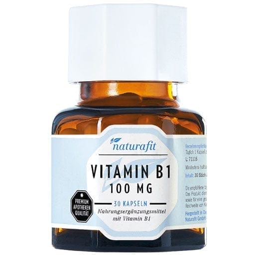 Vitamin b1 deficiency, NATURAFIT Vitamin B1 100 mg capsules - UKDorf 