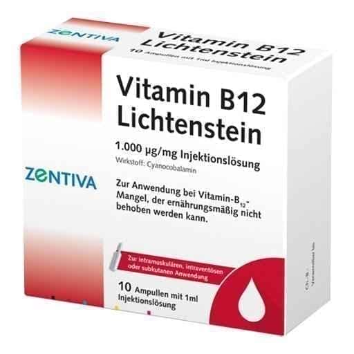 VITAMIN B12 1,000 µg Lichtenstein ampoules 10X1 ml cyanocobalamin UK