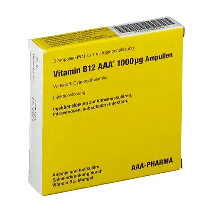 VITAMIN B12 AAA 1000 mcg, cyanocobalamin, ampoules - UKDorf 