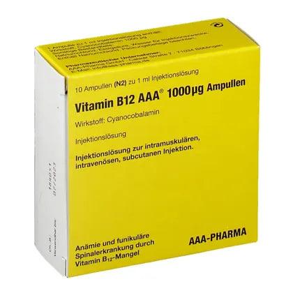 VITAMIN B12 AAA 1000 mcg, cyanocobalamin, ampoules - UKDorf 