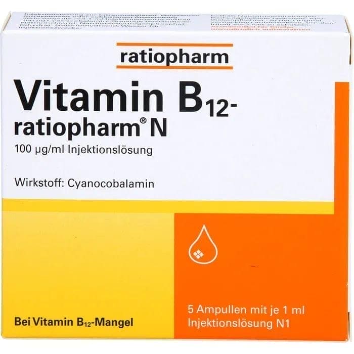 VITAMIN B12 deficiency RATIOPHARM N ampoules 5X1 ml UK