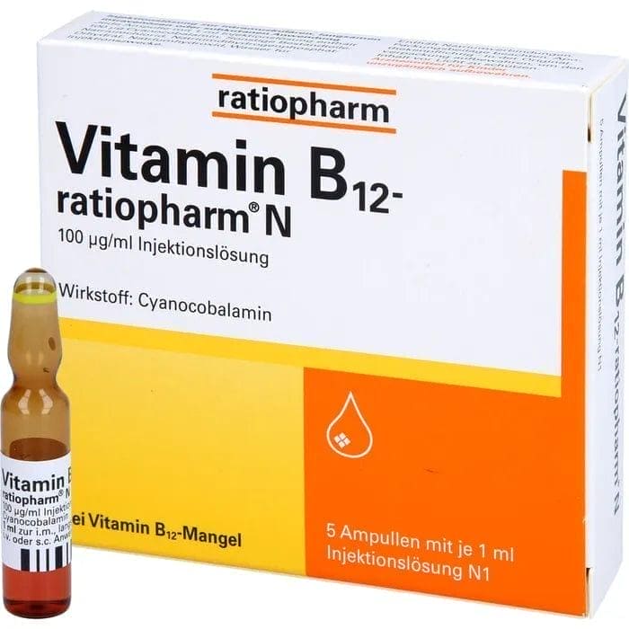 VITAMIN B12 deficiency RATIOPHARM N ampoules 5X1 ml UK