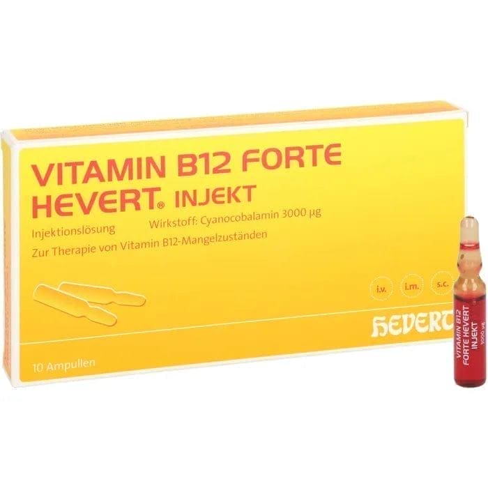 VITAMIN B12 HEVERT forte Inject ampoules, vitamin B12 deficiency - UKDorf 