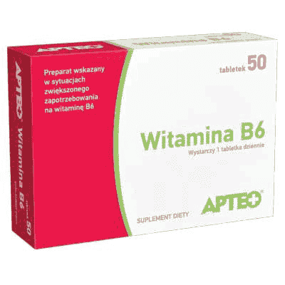 Vitamin B6 APTEO 10mg x 50 tablets UK