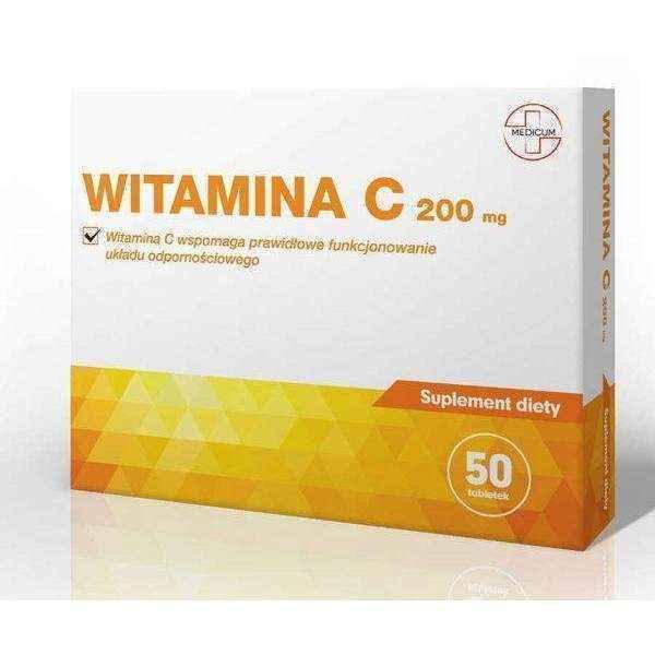 Vitamin C 200 mg tablet x 50, Vitamin C (L-ascorbic acid) UK