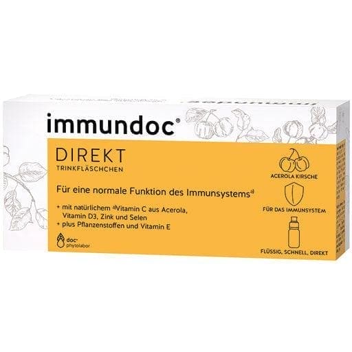 Vitamin C from acerola, vitamin D3, E, zinc, selenium, IMMUNDOC direct drinking bottles - UKDorf 