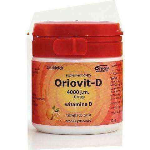 Vitamin d 4000 iu ORIOVIT-D 4000 IU 100μg x 30 chewable tablets UK