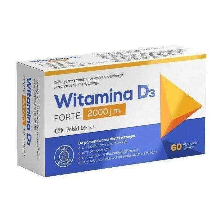 Vitamin D3 2000 IU Forte x 60 capsules UK