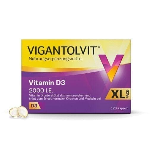 Vitamin D3 2,000 IU VIGANTOLVIT soft capsules - UKDorf 