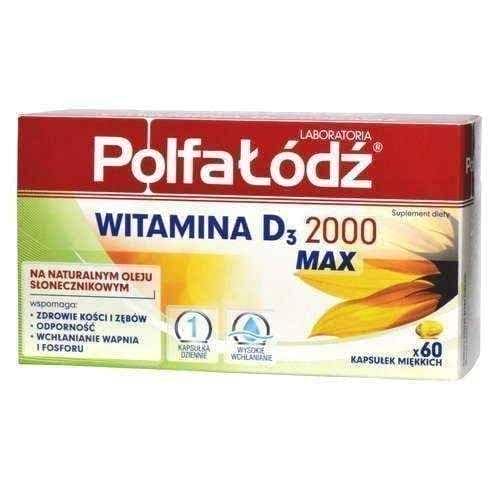 Vitamin D3 2000 Max x 60 capsules UK