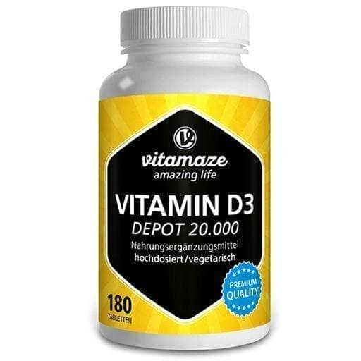 VITAMIN D3 20,000 IU depot high-dose tablets UK