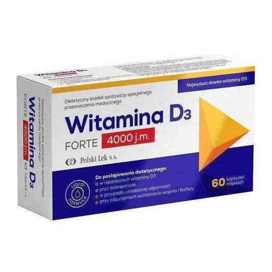 Vitamin D3 4000 IU Forte x 60 capsules UK