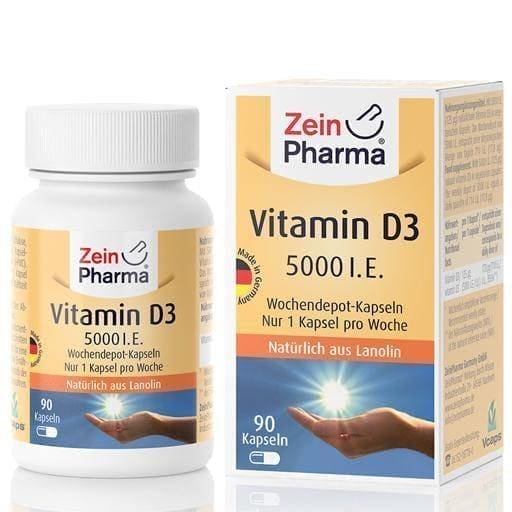 VITAMIN D3 5,000 IU weekly depot capsules 90 pcs UK