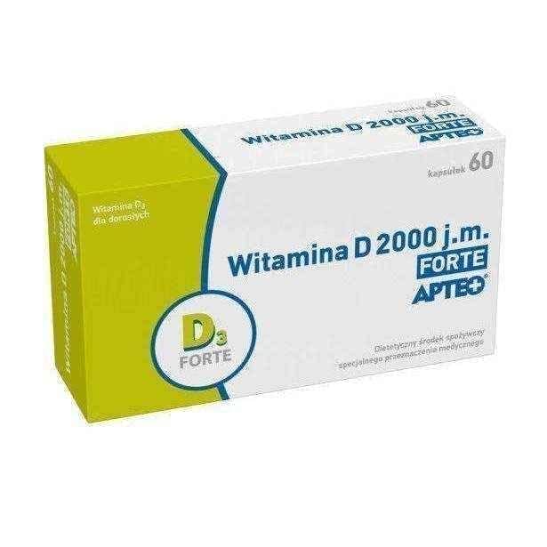 VITAMIN D3 FORTE APTEO 2000 IU x 60 capsules UK