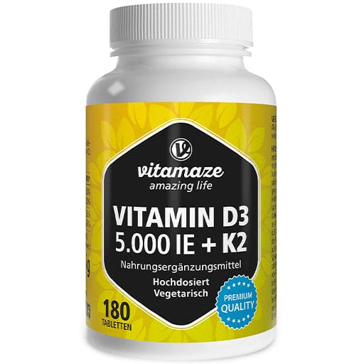 VITAMIN D3 K2 5000 IU/100 µg high dose tablets - UKDorf 