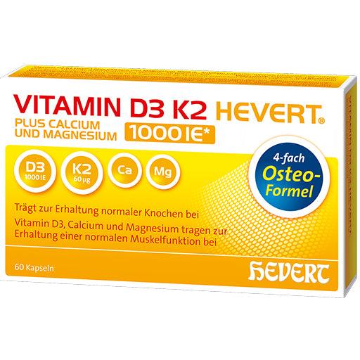 VITAMIN D3 K2 Hevert plus Ca Mg 1000 IU capsules - UKDorf 