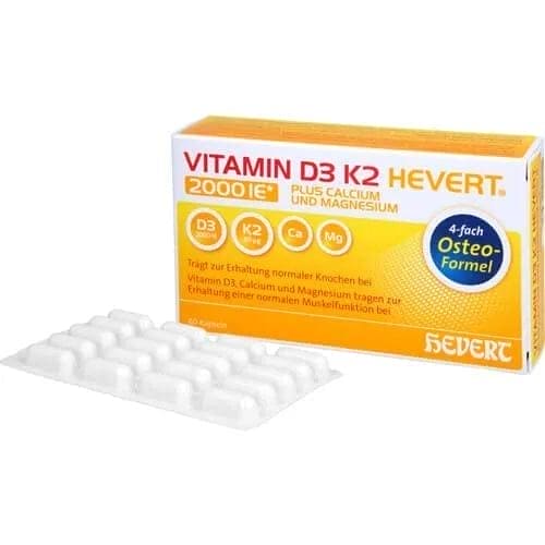 VITAMIN D3, K2 Hevert plus, calcium and magnesium UK