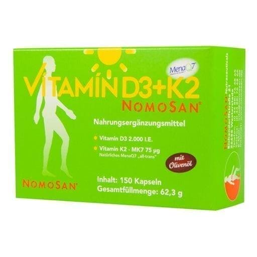 VITAMIN D3+K2 Nomosan Capsules UK