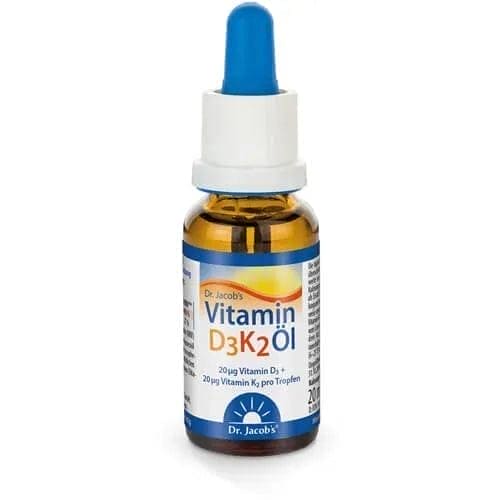 VITAMIN D3K2 Oil Dr.Jacob's drops, cholecalciferol for osteoporosis UK