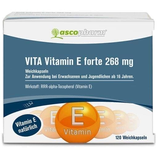 Vitamin E forte 268 mg, natural vitamin e capsules, tocopherol - UKDorf 