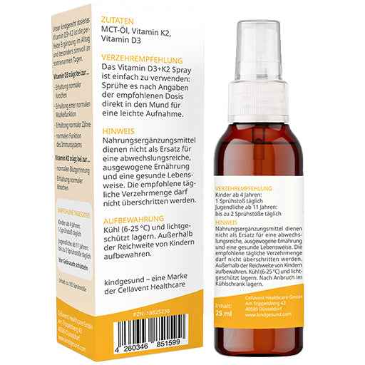 Vitamin D3 + K2 spray for children, KINDGESUND Vitamin D3 K2 Spray