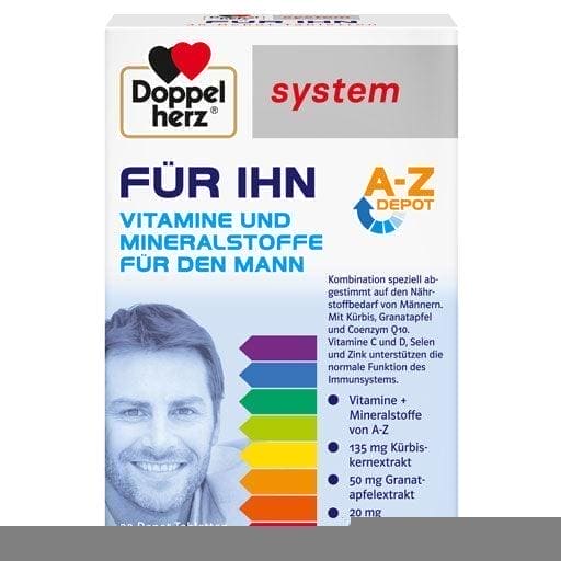 Vitamins and minerals for mens, DOPPELHERZ, for HIM tablets - UKDorf 