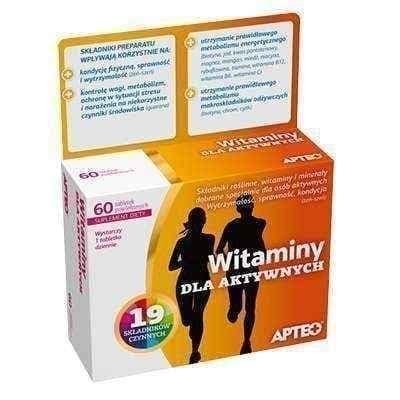 Vitamins for active APTEO x 60 tablets UK