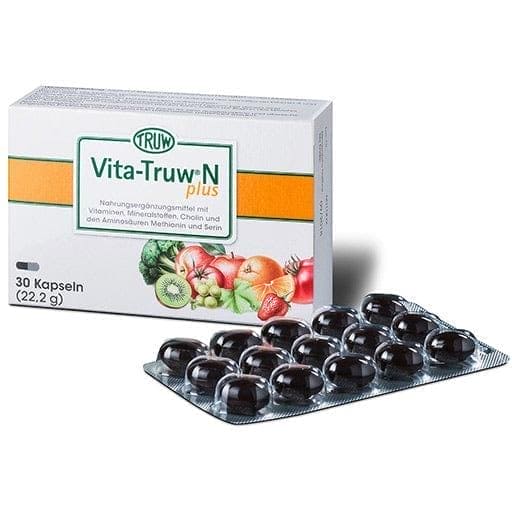 Vitamins, minerals, choline, amino acids, methionine, serine, VITA TRUW N Plus capsules - UKDorf 