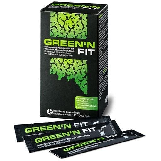 Vitamins, minerals, taurine, caffeine, ginseng, GREEN'N FIT drinking granules - UKDorf 