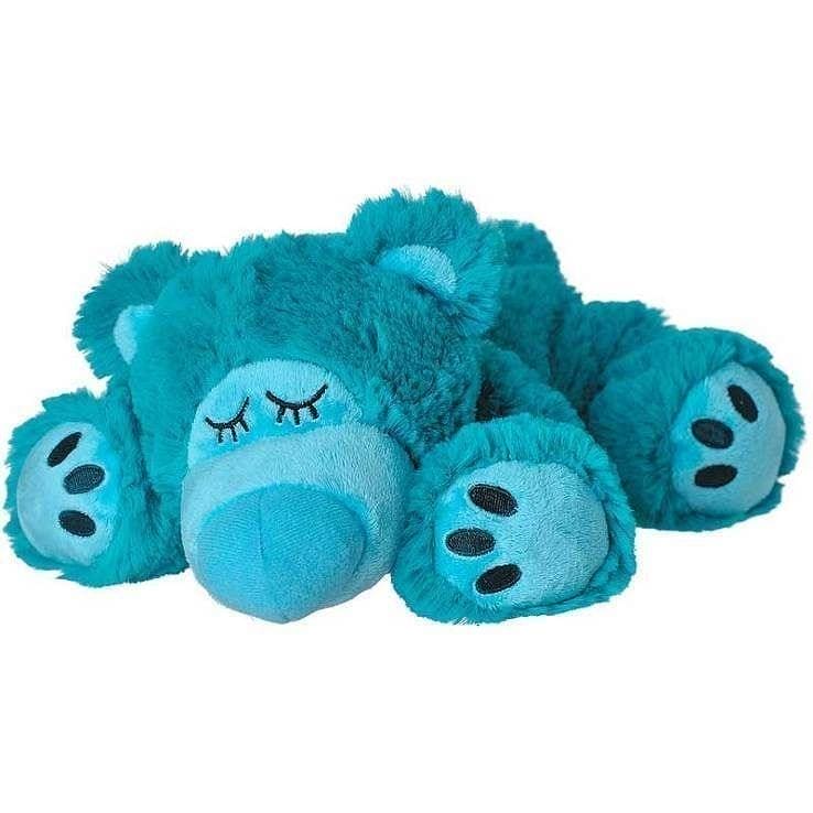 WARMIES SOFT TOY Sleepy Bear turquoise UK