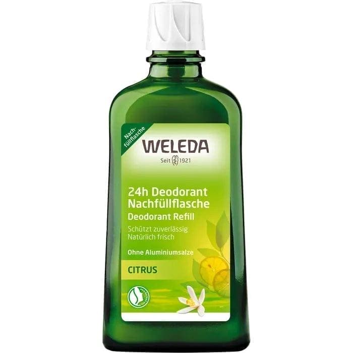 WELEDA Citrus 24h deodorant refill bottle, triethyl citrate, lemon oil - UKDorf 