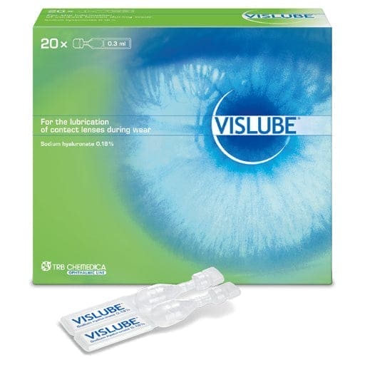 WET contact lenses, hyaluronic acid, electrolytes, VISLUBE disposable doses - UKDorf 