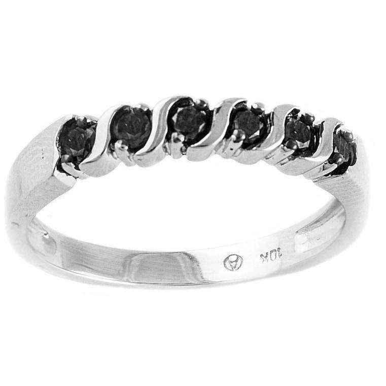 White gold black diamond ring UK