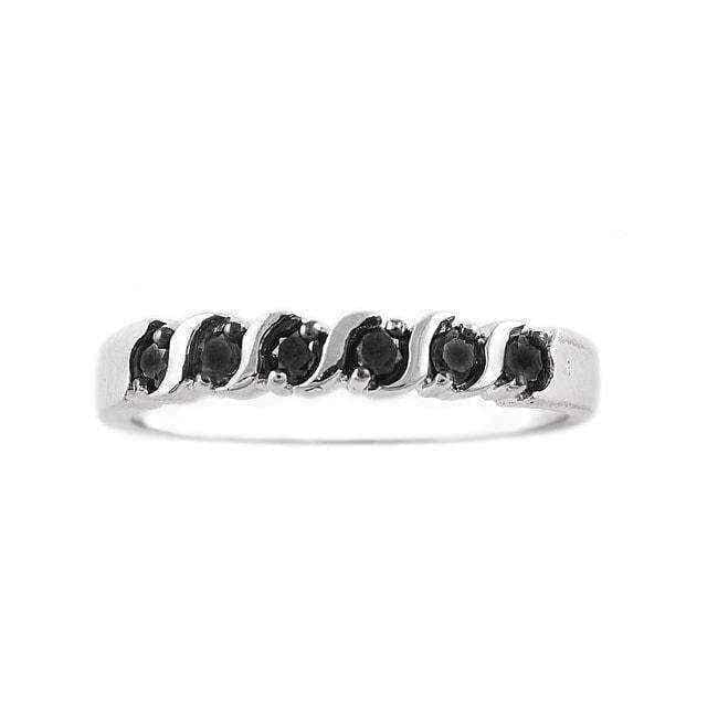 White gold black diamond ring UK