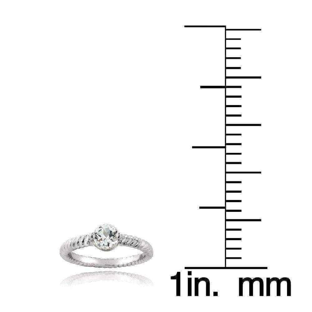 White topaz engagement ring UK