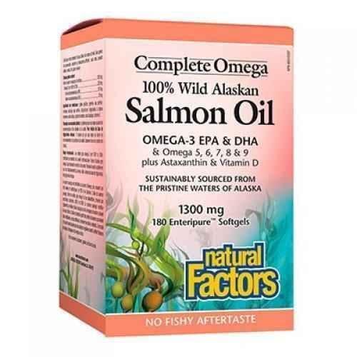 Wild salmon oil from Alaska 1300mg 90 capsules UK