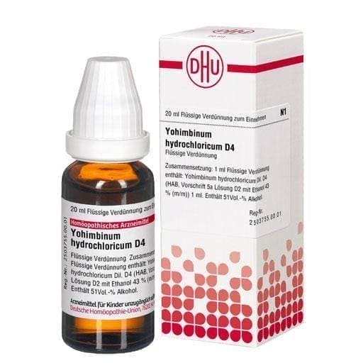 Yohimbe YOHIMBINUM HYDROCHLORICUM D 4 Dilution UK